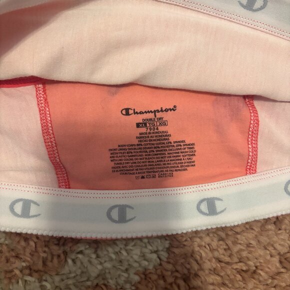NWT Champion Double Dry Pink Racerback Sports Bra Womens Sz XL Medium Support - Picture 4 of 6